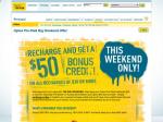 Optus Prepaid Big Weekend Offer: $50 bonus credit* with recharges of $30 or more [21-22 March]