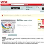 Fairy Platinum Dishwasher Tablets Lemon 20 Pk Half Price @ Coles $7.24