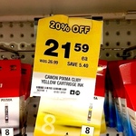20% off Canon and other brand Inkjet Cartridges - Woolworths Paddington Qld