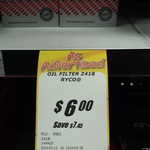 Toyota Camry Oil Filter Z418 $6 over 50% off - Supercheap Auto