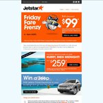 Jetstar Friday Fare Frenzy - $99 Flights to Bali from Most Cities. Plus Bris to Adel $49