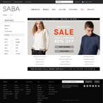 Further 40% off Sale Items + Free Delivery @ SABA