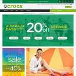 Crocs Australia Day Sale - 20% off Store Wide Including Clearance, Free Shipping on $50 Spend