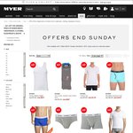 [Myer] 40% off BONDS Men's Underwear, Clothing, Sleepwear and Socks [Instore & Online $10del]