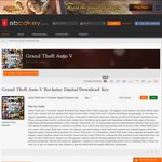 Grand Theft Auto V Rockstar Digital Download Key $53.05 at ABCDKEY.com