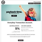 5% Cashback on PayPass Purchases @ ME Bank (New Customers Only)