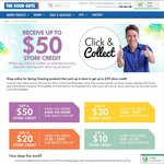 Receive up to $50 Store Credit When You Click & Collect (Selected Items) @ The Good Guys