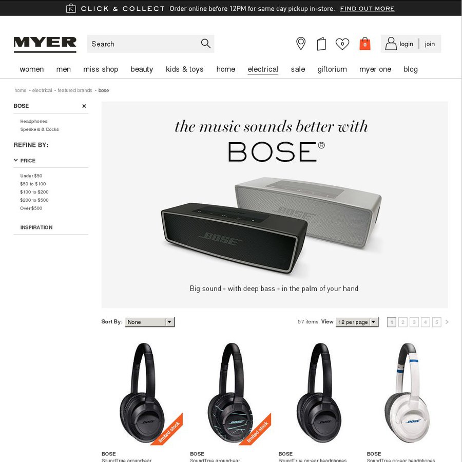 myer bose soundbar