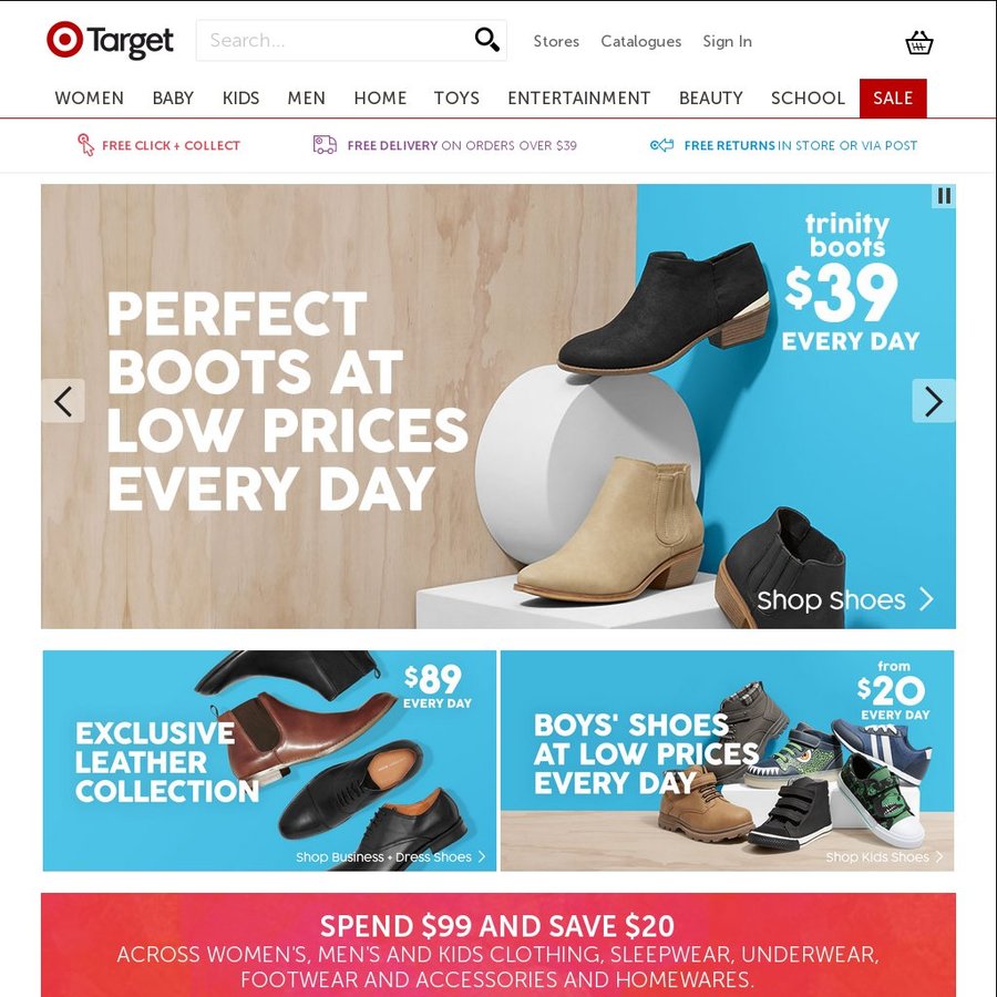 Target 10 off 60 Spend or 20 off 99 Spend on Clothing and