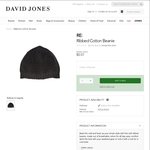 Ribbed Cotton Beanie $0.01 @ David Jones (Currently in Stock in Macarthur Square, NSW Poss Others)