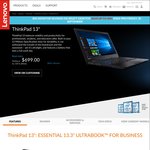 Lenovo ThinkPad 13 $999 Delivered - 13.3" FHD, i5-6200U, 8GB DDR4, 256GB SSD, 1.4kg