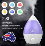 2.8L Ultrasonic Air Humidifier with Built-in 7 Colour LED Night Light - $33.99 with Free Shipping @ au-store2016 on eBay