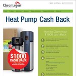 Chromagen Heat Pump Hot Water System - 280L ($1,395 after $1000 Cashback) or 170L ($745 after $1000 Cashback) @ Bunnings