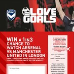 Win a Trip for 2 to Arsenal v Manchester United in London Worth $14,000 or 1 of 3 Runner-Up Prizes Worth $2,760 from TCL
