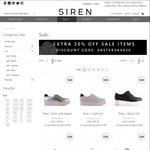Extra 30% off Sale Items (+ Free Shipping) @ Siren Shoes