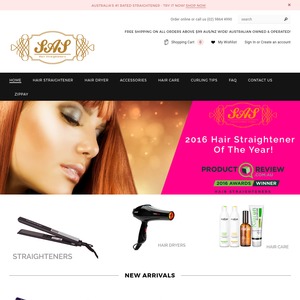 SAS Hair Straighteners - 20% off Store Wide - OzBargain