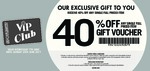 Spotlight - 40% off Any Single Full Priced Item (VIP Card Required)