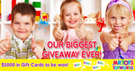 Win a $2,000 or 1 of 6 $500 Gift Cards from Mr Toys Toyworld