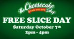 Free Slice of Continental Cheesecake @ The Cheesecake Shop on Saturday 7th of October 2pm – 4pm [Excludes WA]