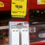2x Power Adaptor with Dual USB Chargers from Clearance Price $19.00 (Original Price $29.50) @ Bunnings Vermont, Vic