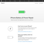 Apple iPhone Battery Replacement (iPhone 6 or Later) $39 from Apple