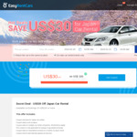 Save US$30 for Japan Car Rental at Easyrentcars.com