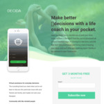 Free DECIDA 3-Month  Subscription (Normally $11.99/Month)