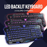 3 Colors Switchable LED Backlit Backlight Illuminated Gaming Keyboard USB Wired $14.36 at Sello-Products eBay