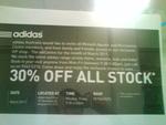 Adidas 30% off (Mulgrave VIC)