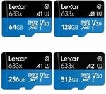 Lexar High Performance 633x microSDXC - 256GB $47.20 | 512GB $111.20 Delivered @ Iot.hub eBay
