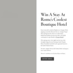 Win a 2-Night Stay at Chapter Roma in Rome from Suitcase Magazine [Flights/Travel Not Included]