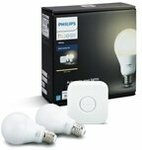 Philips Hue White Smart LED Starter Kit $32.40, Home Auto Motion Sensor $29.90 @ Bunnings