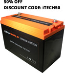 50% off RRP on 120AH 12 Volt Lithium Battery iTECH120X $975 @ iTechworld