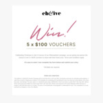 Win 1 of 5 $100 Clothing Vouchers from eb&ive