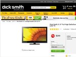 31.5" Full HD LED TV at Dick Smith $299 Free Delivery $288.54 with MoneyBackCo