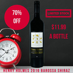 70% off Henry Holmes 2016 Barossa Shiraz - $143.88 Dozen ($11.99 a Bottle) @ WineNutt