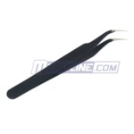 Meritline - High Precision Antistatic Stainless Steel Tweezers (Black) USD $0.47 Delivered