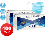 2 x 3 Ply Disposable Protective Face Masks 50-Packs (100 Masks) $15 Delivered @ Catch