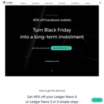 Black Friday 40% off Crypto Hardware Wallets at ledger.com