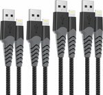 iPhone Charge Cable, Mfi Certified 4pack 2x3ft 2x6ft $15.34 + Delivery ($0 Prime/ $39 Spend) @ Arshcea Amazon AU
