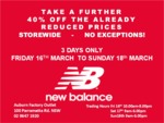 New Balance Auburn 40% off Storewide Sale
