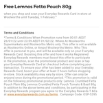 Free Lemnos Fetta Pouch 80g at Woolworths via Woolworths Rewards (Boost Required)