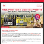 Join Virgin Wines for $99 (Was $254): Get 12 Wines, a Picnic Table, Glasses, a Prosecco & 3000 Velocity Points @ Virgin Wines