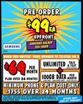 [Pre Order] Samsung Galaxy S22 128GB $99 Upfront on a Telstra $69 Plan over 24 Months with 100GB Data @ JB Hi-Fi (in-Store Only)
