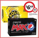 Pepsi, Solo, Schweppes 15 Cans for $6.49 at Coles (43.2 cents per can)