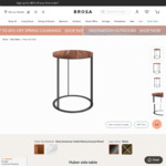 Solid Walnut Acacia Timber Side Table $99 (Was $249) + Delivery @ Brosa