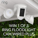 Win 1 of 3 Ring Floodlight Cam Wired Plus from JB HI-FI