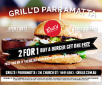 Grill'd Parramatta - 2 FOR 1 - Burgers