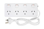 Arlec 4 Individually-Switched Outlet Power Board 2-Pack $16 + Delivery ($0 C&C/ in-Store/ OnePass with $80 Order) @ Bunnings