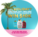 Win a $10,000 Digital Prepaid Mastercard & $50 Hourly from Johnson & Johnson Pacific [Purchase 2x OGX Products from Woolworths]